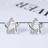 S925 Silver Star Stud Earrings for Women - Simple Korean Style Christmas Gift