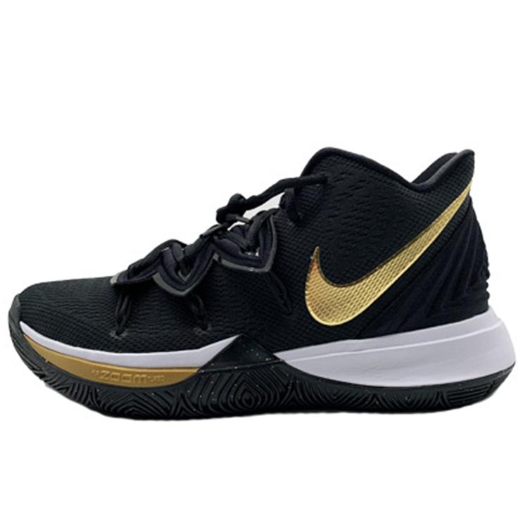 Nike Kyrie 5 EP 'Metallic Gold' (Unisex) Black / Metallic Gold-White Basketball Shoes AO2919 007
