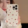 For iPhone 12 Pro/12 Case Unique Cherry Pattern Printing TPU Phone Back Cover