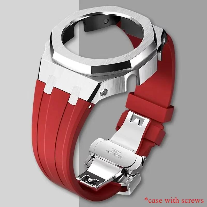 Металлический корпус 4-го поколения Безель Рамка GA2100 GAB2100 Casioak Мод Кит Модификация Рамка Для GA2110 Металлический Резиновый Ремешок Аксессуар Оптом