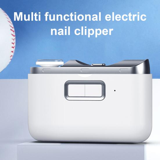 Electric Toenail Clipper with Square Design Dual Speed Function Electric Nail Trimmer Type-C Charging Electric Polishing Automatic Nail Clippers