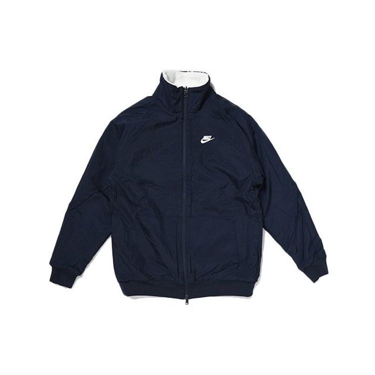 Nike Двусторонняя куртка-боа Big Swoosh (Азия) 'Белый' Мужской BQ6546-114