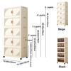 Plastic Wardrobe Storage Box Installation-Free Multi-Layer Storage Locker  for Home