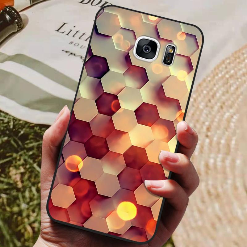 Силиконовый чехол для Samsung Galaxy S7 Edge с милым узором, мягкая TPU накладка для телефона для Samsung Galaxy S6 S7 S 7 Edge, задняя крышка, бампер