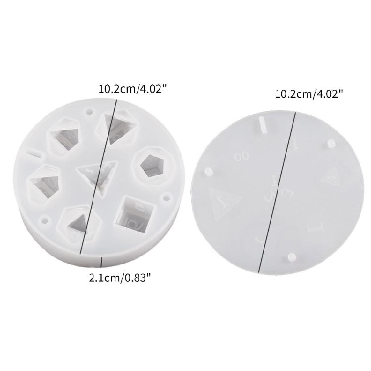 7 стилей формы для кубиков из эпоксидной смолы, силиконовая смола для литья многогранников, игровые кубики, формы для цифр, формы для настольных игр Diy