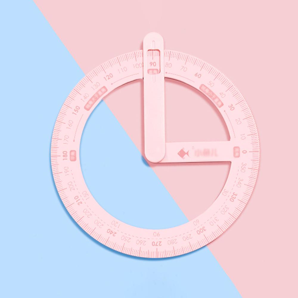 1 шт. 360 градусов транспортир для школьников, чтение углов, учебные пособия, прямой угол и острые чертежные принадлежности