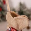 Новые рождественские украшения Клетчатые кости Питомцы Рождественские носки Подарочные пакеты Декоративные носки Подвеска