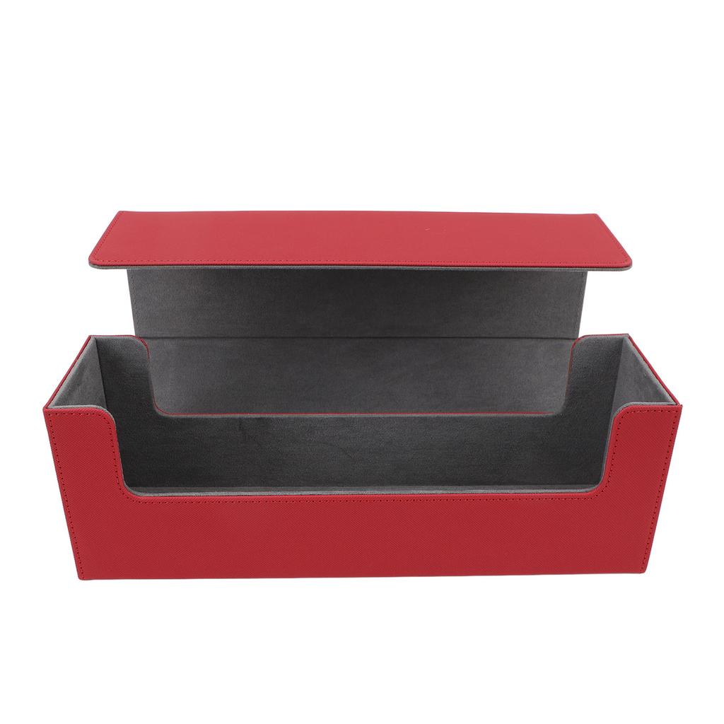Card Storage Box Multipurpose PU Leather Large Capacity Magnetic Closure Card Deck Case for 400