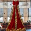 Reusable Shopping Mall Christmas Tree Bow Flocked Christmas Tree Decoration  New Year Party