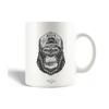 Ceramic Mug - MANIACASE - Gorilla Top Hat - 30cl - Dishwasher Safe - White