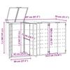 3 Bin Waste Bin Enclosure Gray 207 x 79 x 117 cm Steel