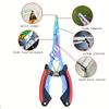 Portable Fishing Pliers Titanium Coated Stainless Steel Fish Gripper Hook Remover Cutter Multifunctional Fishing Tool