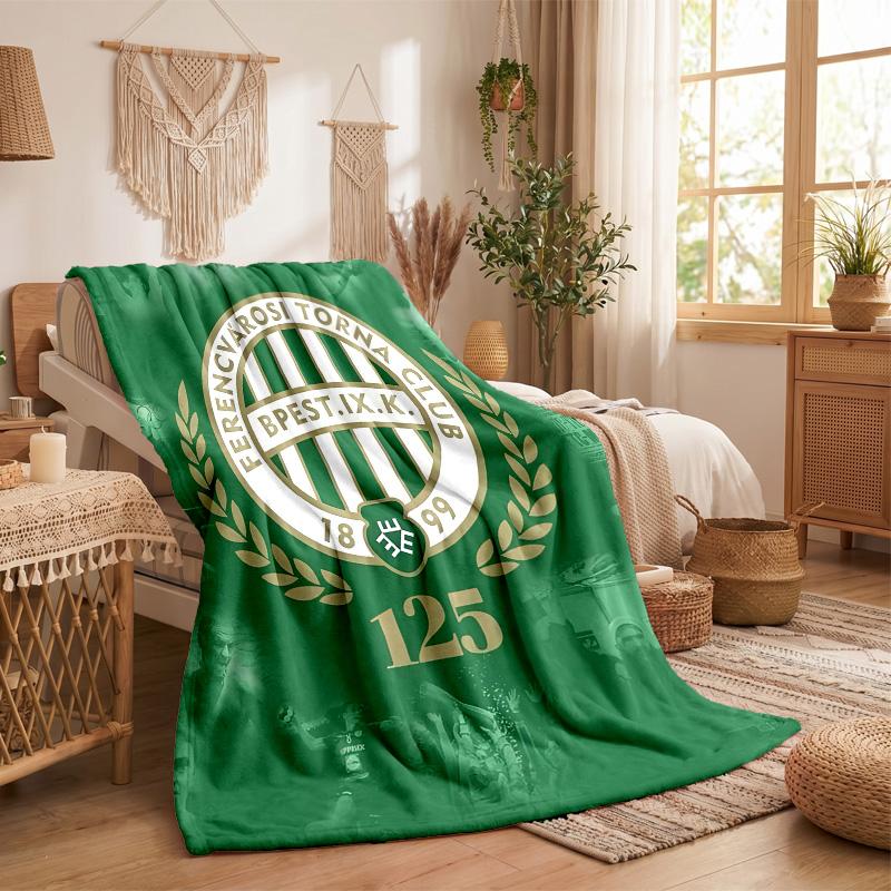 Ferencvaros Print Flannel Blanket Soft Warm Sofa Bed Throw Blanket For Home Office Bedroom