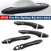 For Kia Optima K5 2011-2015 Smart Car Carbon Fiber Style Exterior Door Handle Moulding Cover Trim Sticker Decor Auto Accessories