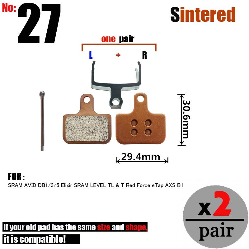 DELT 2 Pair Sintered Bicycle Disc Brake Pads Hydraulic Cycling MTB Bike For SRAM AVID SHIMANO FORMULA MAGURA HAYES Hope Part