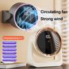 Mini Electric Desktop Fan LED Digital Display 5 Speed Adjustable Quiet Home Office Travel USB Rechargeable Portable Personal Summer Cooling Fan