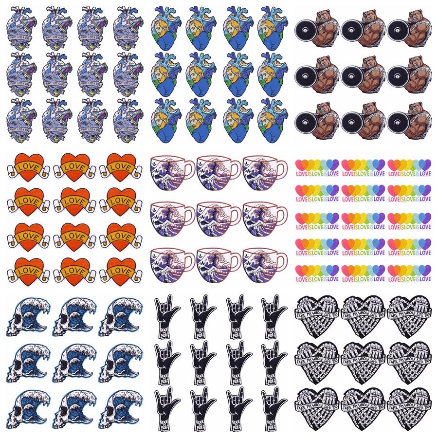 10 шт./лот, оптовая продажа, вышивка, железные нашивки для одежды, нашивки для одежды, куртки, декор, аппликация, принадлежности для шитья