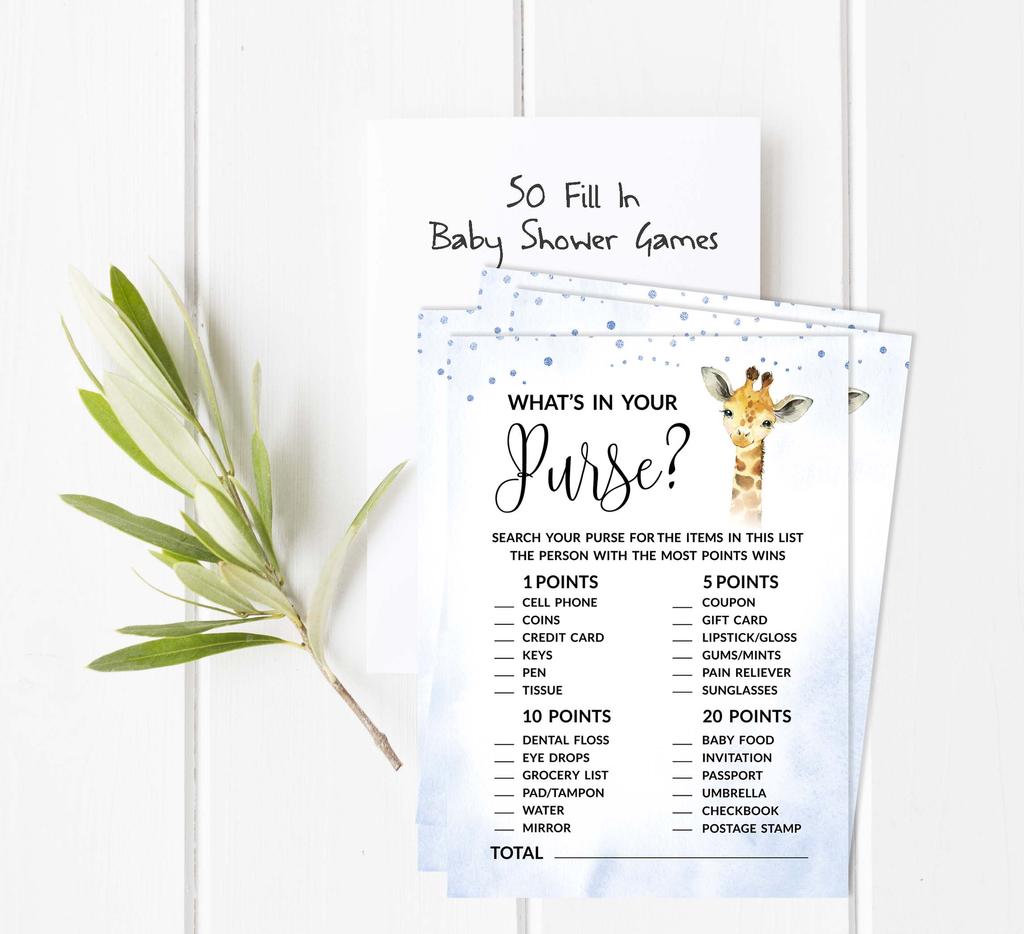 Inkdotpot Игровой набор для детского душа из 50 игр BabyA AlphabetA ABCA Game Giraffe Jungle Animals Party