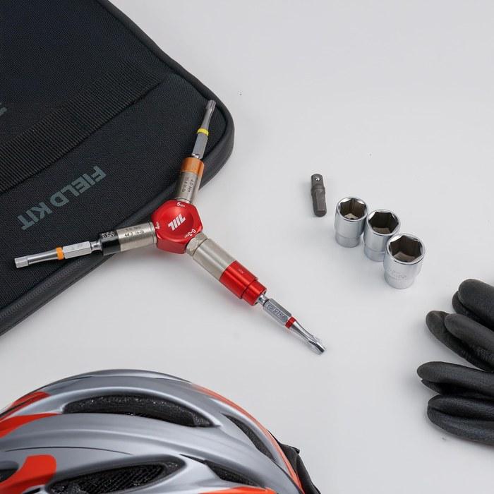 711L EDC Y Torque Driver - 3-in-1 Bicycle Precision Fastening Tool - 0-3Nm Adjustable & 4/5Nm Fixed Torque Wrench - 1/4" Hex Bit Holder