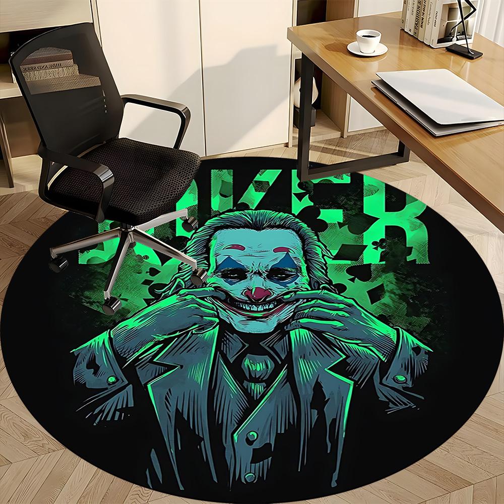 1pc Joker Clown Office Round Area Rug, Under Office Chairs Bedroom Living Room Home Decor, Room Deco, Available in Various Sizes081
