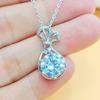Kuaishou Jewelry Super Flash Zircon Lucky Bag Pendant Necklace Female Versatile Pendant Light Luxury Collarbone Chain