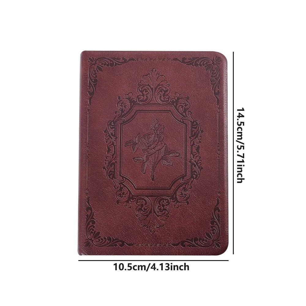 144 листа A6 Винтажный дневник из ПУ-кожи Легкий Блокнот в линейку с плотной бумагой Записная книжка Дневник Ежемесячный планировщик Еженедельный планировщик