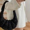 Blue Crossbody Bag Womens Large Capacity Casual Shoulder Cloud Shape Folded Texture