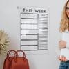 Weekly Planner Acrylic Board Clear Daily Record Board Wall Mounted To Do List Whiteboard Weekly Working Cooking Record Board