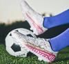 Футбольные бутсы мужские молодежные с длинными ногтями AG искусственный газон профессиональные крупногабаритные детские футбольные бутсы мужские низкие тренировочные кроссовки большого размера