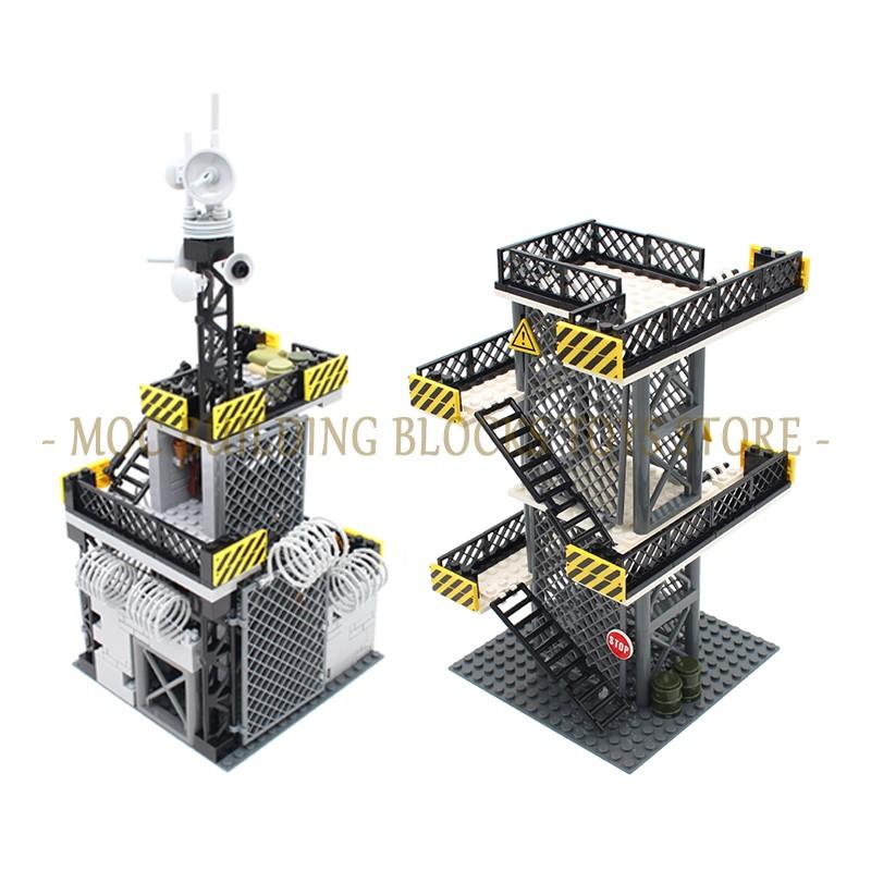 Сцена тюрьмы на военной базе MOC Набор строительных блоков Блоки Кирпичики Архитектурный дизайн Совместимые Аксессуары Игрушки Игровые наборы