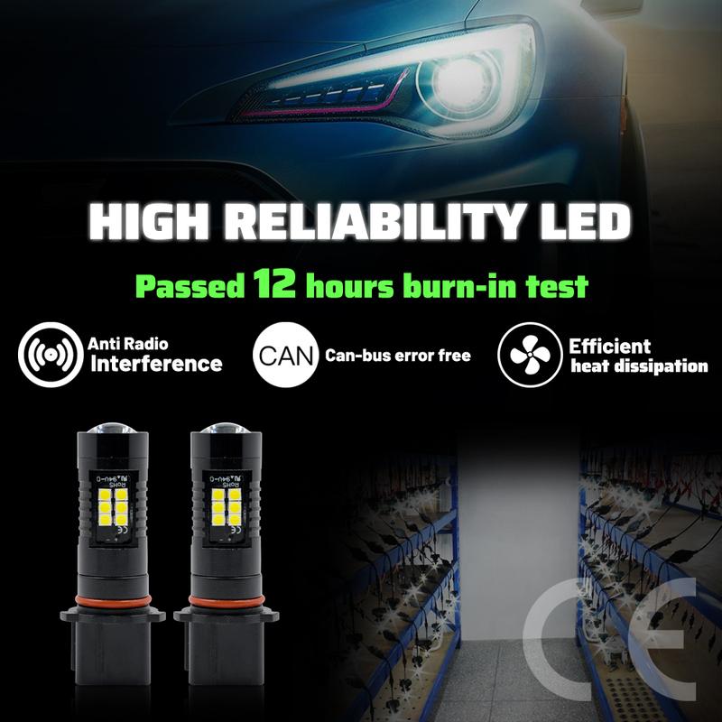 2x For Toyota Highlander 2011 2012 2013 PSX26W 12278 Front LED Driving Fog Light Bulbs Canbus Bumper Foglamps Replacement