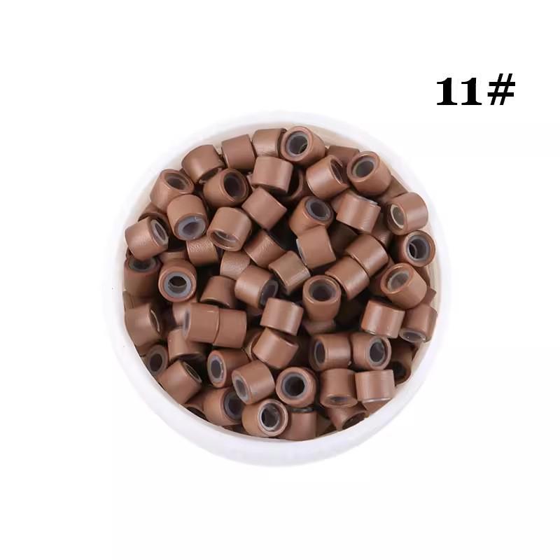Cross 4020 Aluminum Silicone Buckle for Wig and Hair Extension with Laser Gold Thread