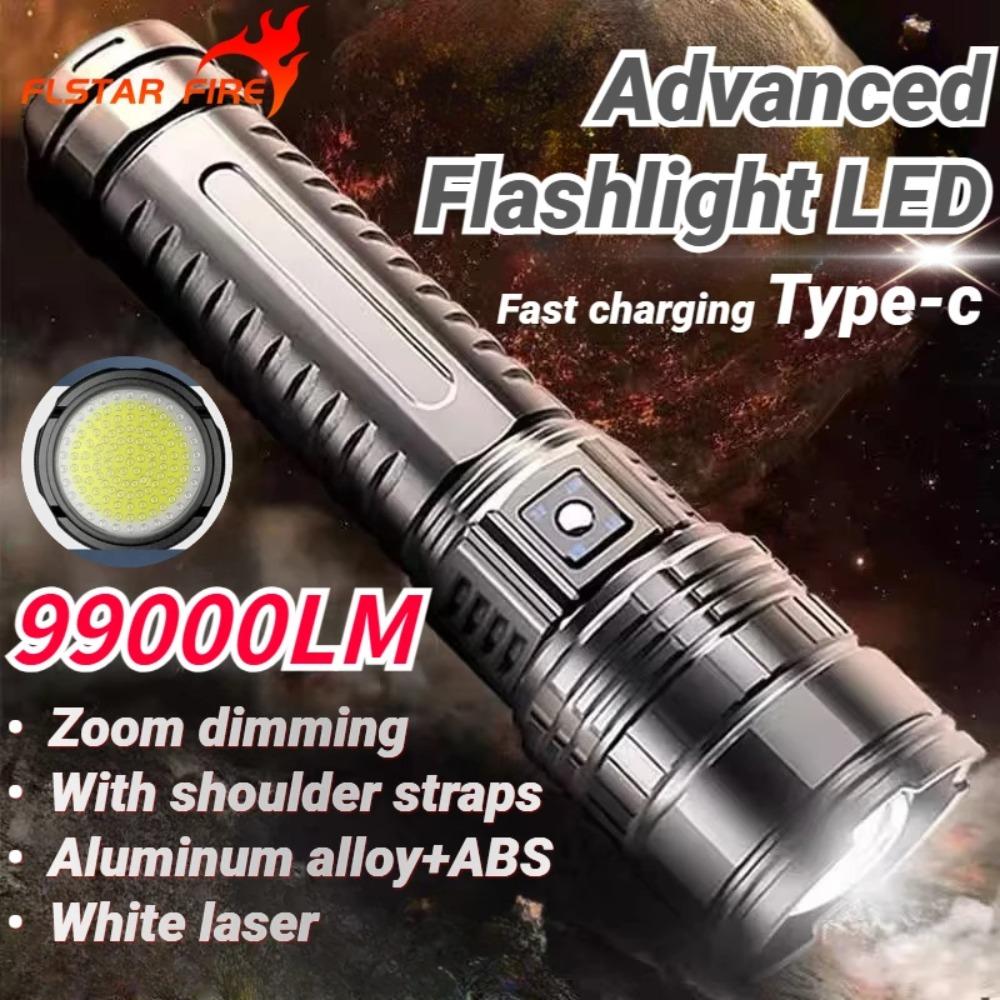 9900000 лм Сверхяркий фонарь Встроенный аккумулятор Фонарик Аварийные прожекторы 5 км 1500 Вт Самые мощные светодиодные фонари Светодиодный