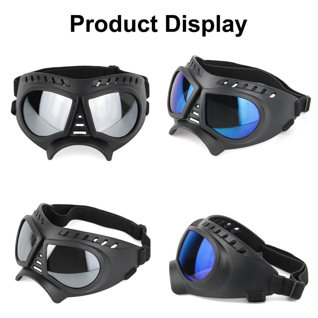 Очки для собак для крупных собак, широкая морда, мягкая оправа, солнцезащитные очки для собак средних и крупных пород, летние очки для вождения собак, зимние очки для снега, регулируемые