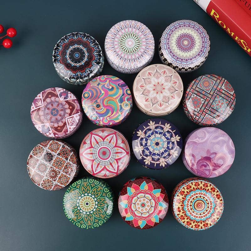 Vintage Candle Tin Can Candy Cookie Storage Box Dry Spice Storage Jar Suitable DIY Candle Cosmetic Ointment Making Christmas