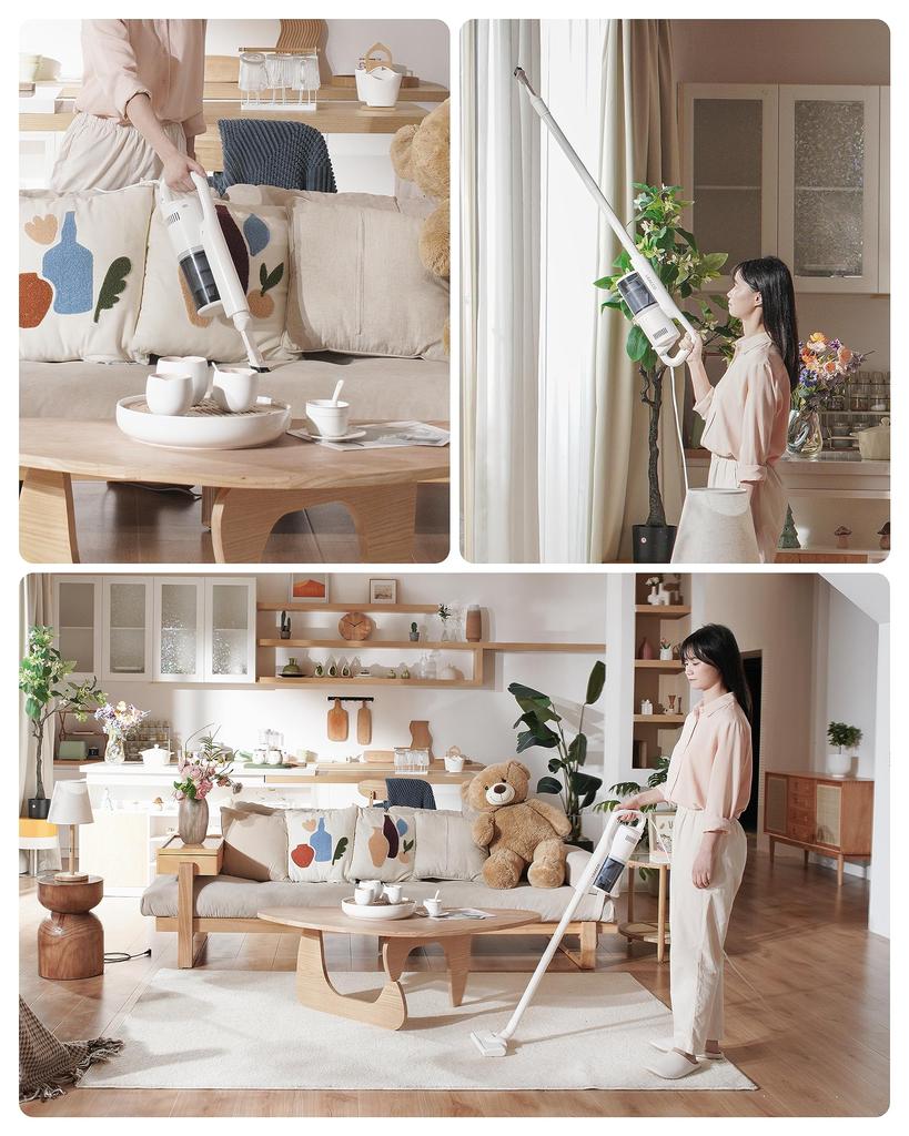 Corded Vacuum Cleaner 30000Pa Leacco Vacuum Cleaner Cyclone Lightweight Stick Vacuum Cleaner for Home Use Centrifugal Separation 5M Power Cord HEPA