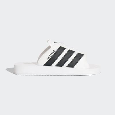 GAZELLE BEACH SLIDES Обувь Белые Сандалии Шлепанцы Унисекс ORIGINALS JQ7420 Обувь Белые/Черные/Обувь Белые