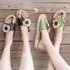 Fashion Woman Slippers Flowers Sandals Flops On Beach Shoes For Women Flip Slides Cheap Premium 2024 Luxury Liquidation Sale