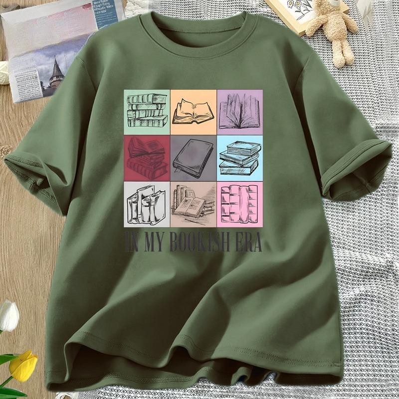 In My Bookish Era Tshirt Retro RoUnisexce Smut Reader Graphic Tshirts Book Lover Bookish T Shirt Summer Cotton WOMEN Clothes Tops