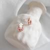 Гипоаллергенный к 925 розовому золоту Girlfriend [Glam Jewelry] Серьги, Сакура, Сакура, Дамы, Металлы, Серебро, Жемчуг, Кристалл, Покрытие, Подарок, Женщины,