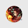 32/44/58mm Round Anime Brooches Kamado Tanjirou Tsuyuri Kanao Hashibira Inosuke Rengoku Kyoujurou Agatsuma Zenitsu Akaza Badge Lapel Pins