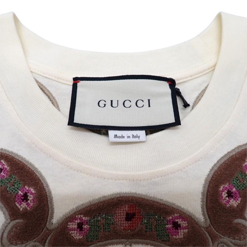 GUCCI  S Short sleeve T-shirt Ivory cotton Women