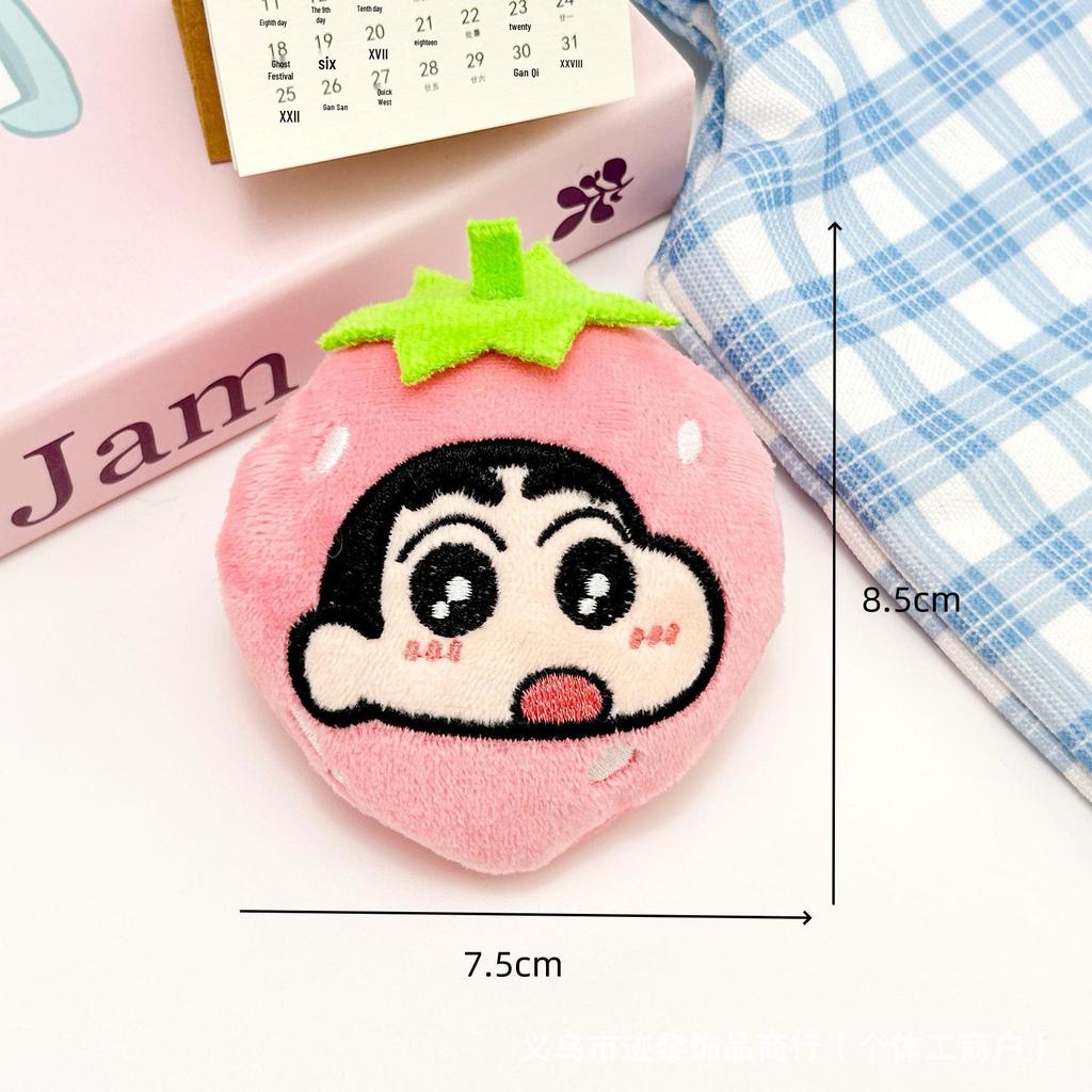 Милый пищащий плюшевый кулон Crayon Shin-chan с мультяшными солнцезащитными очками, брошь в виде куклы Масао и аксессуары Shin-chan.