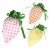 Easter Plaid Carrot Gift Bag Portable Cute Radish Shape Goodies Snack Present Treat Candy Drawstring Bag Happy Easter Festival Gift