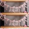 12Pcs Ribbon Bow Hanging Flags Sweet Hanging Banner New Bowknot Garland  Room Wall
