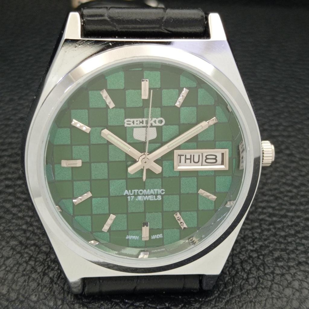 ЯПОНСКИЕ МУЖСКИЕ АВТОМАТИЧЕСКИЕ ЧАСЫ SEIKO 5 6309A ВОССТАНОВЛЕННЫЕ ЗЕЛЕНЫЙ ЦВЕТ ЦИФЕРБЛАТ a440211-4