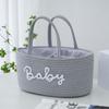 Cotton Rope Storage Basket Portable Cosmetics Storage Durable Baby Nappy Organiser  for Newborn