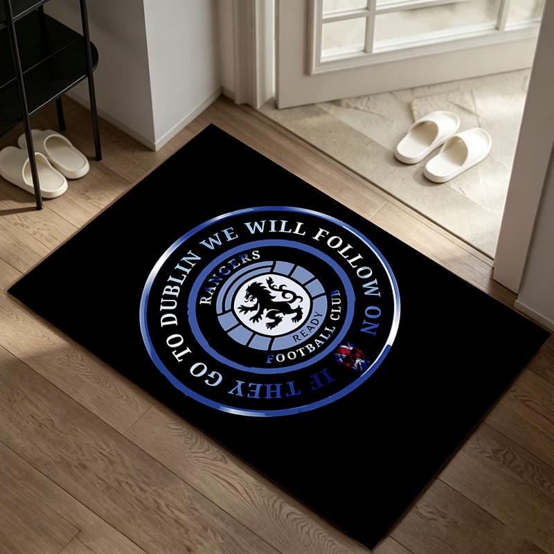 Rangers FC A rug suitable for office chair areas living rooms and computer desks perfect for home offices and an ideal holiday gift