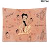 Betty Boop Wall Tapestry Aesthetic Wall Hanging Printed Fabric Blanket Decorative Tapestries for Bedroom Living Room Home Decor