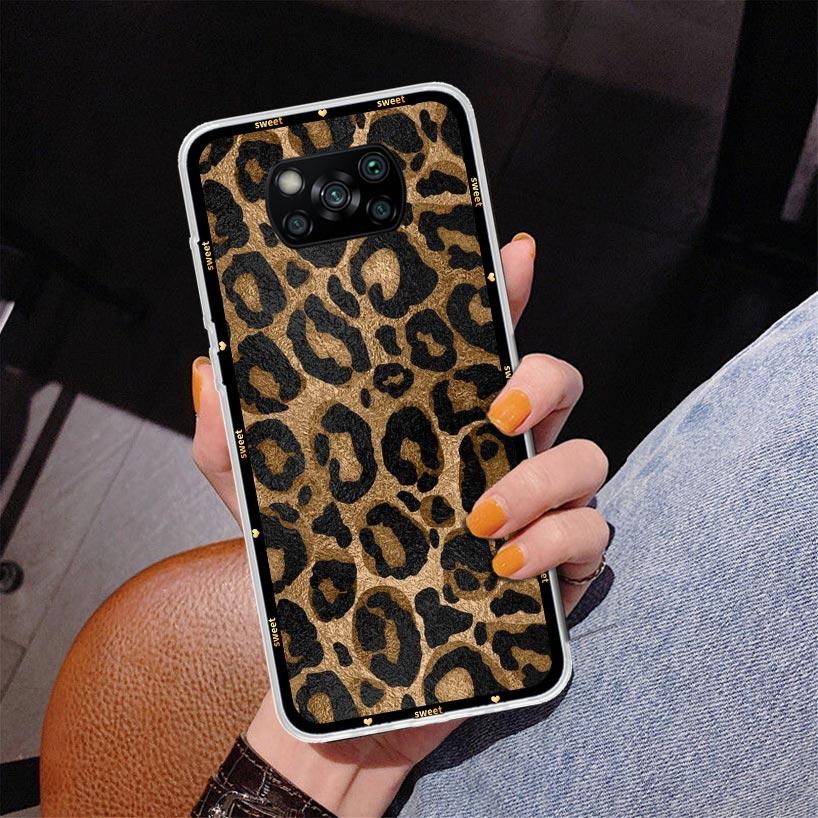 Animal Leopard Print Phnoe Case for Xiaomi Poco X5 X6 X7 Pro X4 Gt F7 Ultra M8 M7 Redmi 15C 15 13C 13 12C 12 Unique Cover Coque